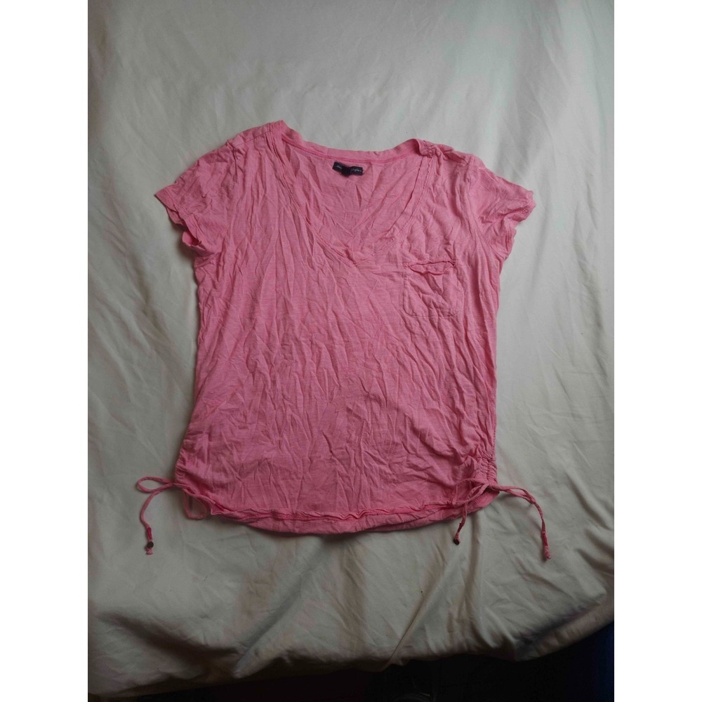 American Eagle Top Womens M Pink Quiet Luxury Frugal Optimism Boho Loungewear